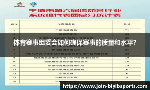 体育赛事组委会如何确保赛事的质量和水平？